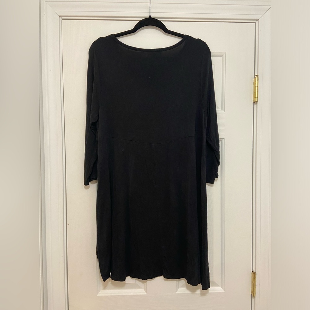 Lane Bryant Women’s 14/16 Black 3/4 Sleeve Shirt - Picture 3 of 4